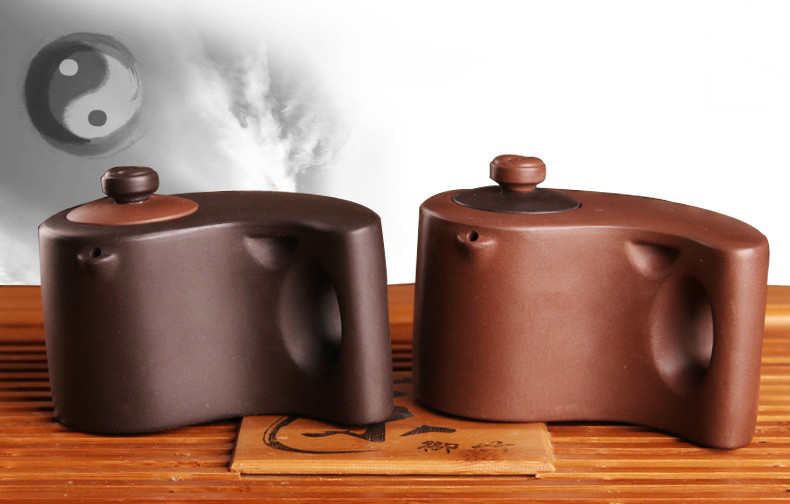 太極陰陽紫砂壺，創(chuàng)意格紫砂壺